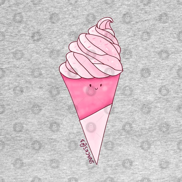 Soft cream in PINK by Snacks At 3